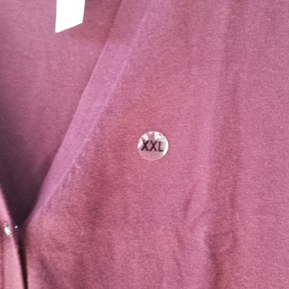 Jewel Button Cardigan (Burgundy) - Picture 3 of 9